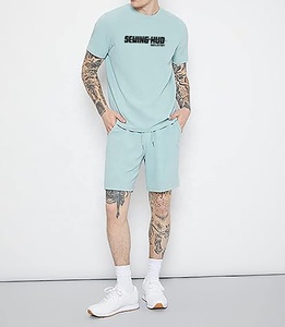 Haute qualité coton 360g lourd lavé plaine T-shirt hommes décontracté à manches courtes surdimensionné T-shirt ensemble court grande taille pour l'été - Product Image 4