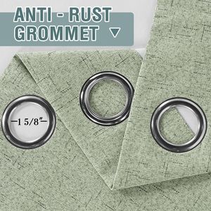 Tende Oscuranti 100% Verde Salvia 107 cm x 213 cm, 2 Pannelli con Occhielli Solidi - Product Image 4