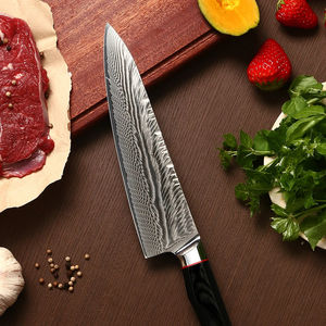 Cuchillo de Cocina Profesional de Damasco de 8 Pulgadas, Hecho a Mano, con Mango de Madera - Product Image 5