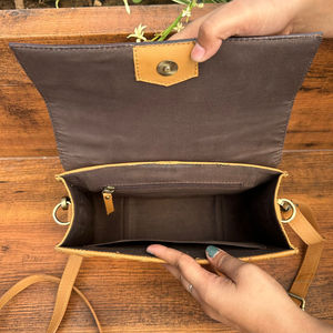 Outillé à la main matelassé vente en gros en cuir véritable diamant treillis sacs à bandoulière à rabat Western Floral femmes bandoulière sac de messager - Product Image 6