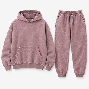 Ensemble de survêtement d'hiver pour homme personnalisé, coupe classique, style streetwear, à capuche, deux pièces, imprimé, respirant, 100% coton - Product Image 3