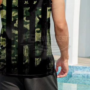 T-shirt sans manches pour homme en tricot respirant de haute qualité, Spandex/Polyester, écologique, séchage rapide, blanc uni, décontracté - Product Image 4