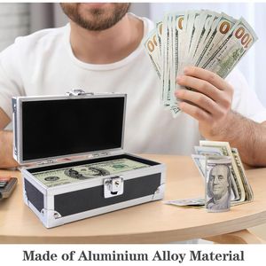 Aluminium Alloy <b>Lockable</b> Cash <b>Box</b> with Single-Row Currency Tray for Everyday Cash Organization and Collection Storage - Product Image 3