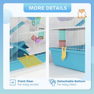Gabbia per Animali Domestici in Acciaio Inox e Vetro per Criceti e Piccoli Animali - Uso Interno di Lusso per Razze Grandi e Piccole - Product Image 2