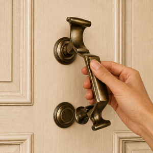 SHUBHAM Antique Brass Dr. <b>Door</b> Knocker 7.5 Inch Vintage <b>Decorative</b> Solid Brass <b>Front</b> <b>Door</b> Hardware for Home Entry - Product Image 3