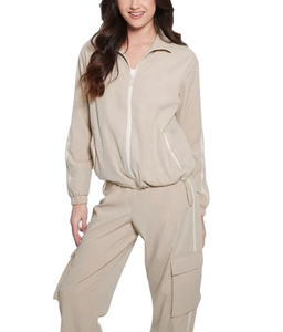 Pantalon cargo en jean peint multi-poches pour femme, taille haute, respirant, séchage rapide, 100 % polyester, délavé, décontracté, nouvelle collection - Product Image 5