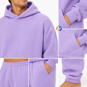 Traje de lana extragrande para hombre, ofrece una textura de lana acogedora, un ajuste holgado y cómodo, mangas largas y cobertura cálida para uso casual OEM - Product Image 5