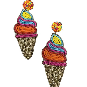 Pendientes Étnicos Indios con Cuentas de Semillas, Joyería Tradicional Hecha a Mano a Precio Económico - Product Image 1