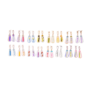 Orecchini rettangolari alla moda in acciaio inossidabile dipinti a mano, set da 12 pezzi, gioielli alla moda per donna, accessori. - Product Image 2