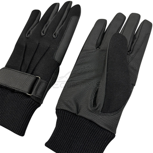 Black Riding <b>Gloves</b> Wholesale Adjustable Wrist Equestrian <b>Gloves</b> Everyday Training Multi Stretch Riding <b>Gloves</b> <b>For</b> Winter - Product Image 2