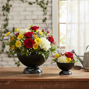 Jarrón de Pedestal Moderno de Acero Inoxidable Blanco Acanalado, Cuenco Floral de Lujo con Diseño Festoneado para Centros de Mesa de Boda - Product Image 5