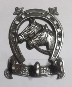 Gancho para abrigos de caballo, de hierro fundido antiguo, rústico, para llaves, con diseño de caballo en movimiento - Product Image 2