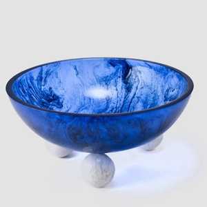 Handmade Resin Salad Serving Dish with Marble Look Food Safe Dishwasher Safe & Durable Kitchenware for Home Party Decor - Product Image 2