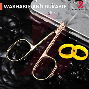 Últimas tijeras profesionales para uñas chapadas en oro, cortacutículas de precisión con mango ergonómico para cuidado personal - Product Image 3