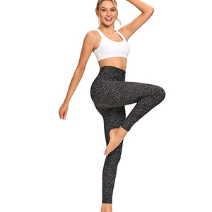 Factory Women's Full-Length Gym Fitness Leggings High Waist Casual Workout Yoga <b>Tight</b> with Logo Plain Design Breathable leggings - Product Image 1