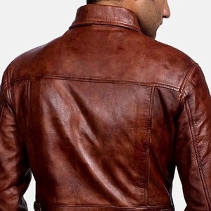Veste en cuir pour homme effet croco, veste de moto en cuir véritable, vêtement d'extérieur de mode haut de gamme, conception personnalisée, vente en gros OEM - Product Image 6