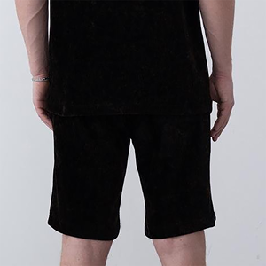 Pantalones Cortos Cargo Negros Oversize Personalizados con Estampado Serigrafiado para Hombre, Estilo Casual Urbano de Verano, con 2 Bolsillos - Product Image 2