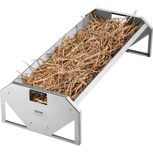 Comedero para Ganado de 22 Galones de Capacidad, Comedero de Heno de Acero Resistente de 45 Pulgadas con Acero Galvanizado para Ovejas y Otros Animales - Product Image 1