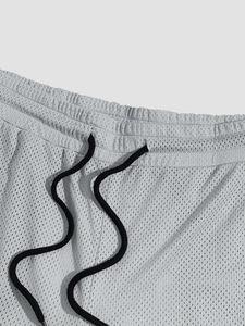 กางเกงขาสั้นบาสเก็ตบอลผ้าโพลีเอสเตอร์พิมพ์ลายโลโก้ตามสั่งแบบทันสมัยปี 2026 สองชั้น พร้อมขอบเอวยางยืดสำหรับผู้ชาย - Product Image 5