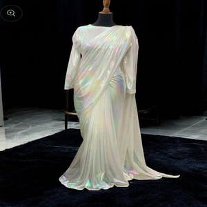 Sari moderne et élégant en soie douce Banarasi Gold Weaving pour adultes et filles Vêtements de fête indiens et pakistanais - Product Image 3
