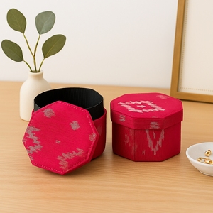 Boîte de rangement pour bijoux en tissu Jamdani écologique, décoration d'intérieur, design bohème fait main, qualité supérieure, organisateur, anniversaire - Product Image 5