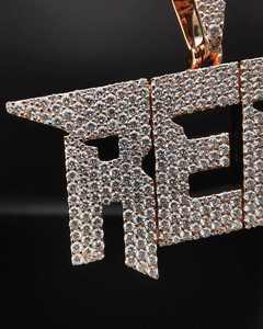 Colgante Personalizado de Letras/Números Universitarios Plateados con Incrustaciones de Moissanita, Joyería Hiphop para Niños y Niñas, Regalo Personalizado - Product Image 4