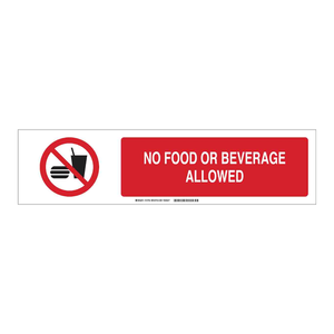Panneau de signalisation « Interdiction d'aliments et de boissons » Brady pour les lieux de travail et les laboratoires - Product Image 2