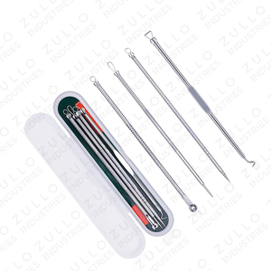 Professional Stainless Steel Acne Extractor Tool Kit Reusable Blackhead Remover Set OEM Custom Beauty Care Instruments - Product Image 4