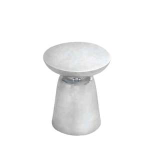 Mesa de Centro Pequeña Hecha a Mano con Aspecto Elegante, Mueble de Salón en Venta, Superficie con Acabado Plateado, Mesa de Centro Decorativa - Product Image 1