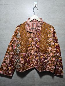 เสื้อแจ็คเก็ตผ้ากำมะหยี่ปักลายดอกไม้สำหรับผู้หญิง  คอปกพับ แขนยาว ความยาวปกติ  แบบเย็บติดกัน  สำหรับฤดูใบไม้ร่วง/ฤดูหนาว - Product Image 4