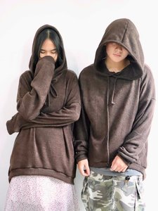 เดรสฮู้ดดี้โอเวอร์ไซส์: เสื้อคลุมตัวยาวแขนยาวเนื้อผ้าคล้ายขนสัตว์ - Product Image 5