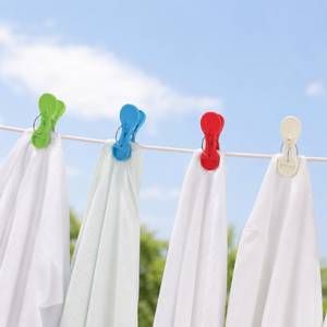 RIVER PLAST Colorful PP <b>Plastic</b> Multifunction Clothes Pegs Stainless Steel Rings High Strength Durable Outdoor Use for Clothing - Product Image 1