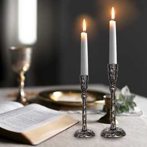 Ensemble de bougeoirs en aluminium moulé sous pression pour la décoration intérieure, les mariages et les occasions spéciales, design durable en métal moulé. - Product Image 1