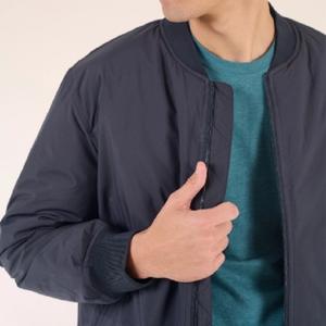 Chaqueta Bomber de Lona Azul Marino para Hombre, Talla Grande, Transpirable, Resistente al Viento, con Cuello de Punto Plano, Abrigo Casual de Invierno para Adolescentes, Cálido para Exteriores - Product Image 5