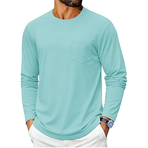 Camiseta de Manga Larga Personalizada para Hombre, 100% Algodón Poliéster, Camiseta de Manga Larga Informal para Hombre - Product Image 2