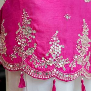 Kurti de viscosa pura con bordado de lentejuelas y dupatta de nazmin pesado, conjunto de traje de diseñador para fiestas étnicas, al por mayor - Product Image 6