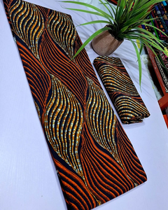 Tela de Sarga de Algodón Ankara con Estampado Africano de Cera de Mozambique Premium para Prendas de Moda Masculina - Product Image 2