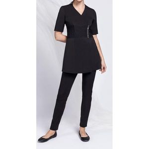 Nouvelle Tunique de Salon de Beauté Personnalisée, Uniforme Élastique pour Manucure et Spa, Blouse de Travail avec Dentelle Ajustable Tricotée pour Femmes Grandes Tailles - Product Image 5