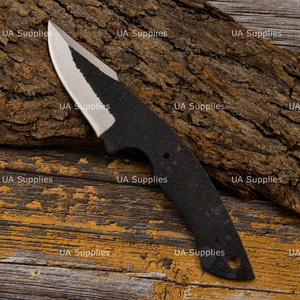 Kit de fabrication de couteau de chasse à lame droite en acier au carbone 1095 forgé à la main de haute qualité, pour bricolage extérieur OEM - Product Image 4