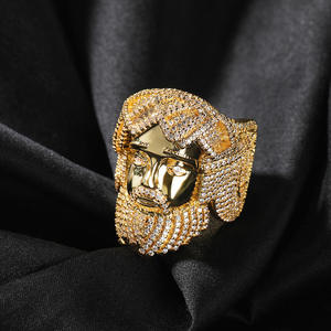 Excellent Quality Luxury Gold Hip Hop Moissanite Diamond <b>Ring</b> <b>for</b> <b>Men</b> Statement Jewelry <b>for</b> Weddings Parties and Events - Product Image 6