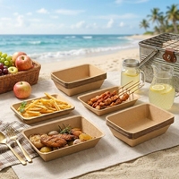 Individuelle Logo-Fensterboxen für Lebensmittel Takeaway-Verpackung für BBQ Lieferung von Tür zu Tür für den Globalen Markt Schnelle Lieferung Langlebig