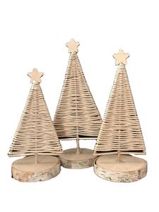Árbol de Navidad de ratán natural más vendido: decoración navideña hecha a mano | Adornos de madera de ratán y caña natural - Product Image 6
