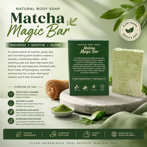 Barra de Belleza Matcha Magic para Limpieza, Hidratación y Refrescante Cuidado Diario de Bienestar Natural - Product Image 4