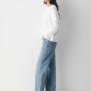 Camiseta de mujer sexy de doble capa 2026, nueva, con hombros caídos, manga larga, estampada, de color liso, para verano - Product Image 4