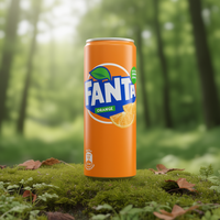 Pour Fanta Orange, boisson gazeuse, canettes de 320 ml, carton de 24