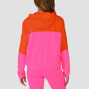 Color Hooded Racer <b>Jacket</b> with Zipper and Pockets Sporty Windproof Waterproof Reversible <b>Pattern</b> Winter Wear - Product Image 2