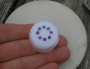 พลอยอะเมทิสต์ธรรมชาติทรงกลมเจียระไน 8 เม็ด ขนาด 3 มม. แต่ละเม็ด รับรองโดยบุคคลที่สาม สีเขียว สำหรับทำเครื่องประดับ - Product Image 4