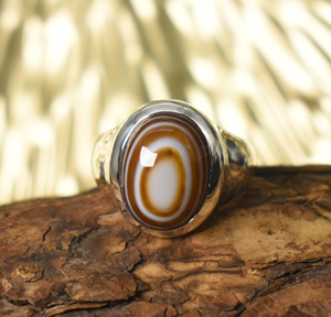 <b>Unique</b> Sulemani Eye Agate 92.5 Sterling Silver <b>Ring</b>, Natural Sulemani Eye Agate <b>Ring</b> Statement <b>Ring</b>, Gift For Her Jewelry - Product Image 1