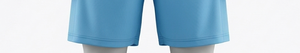 Shorts pour homme en polyester respirant, bleu clair, taille élastique, coupe classique, couleur unie, vêtements de sport d'été - Product Image 2