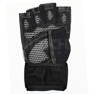Guantes Profesionales Grises y Negros para Levantamiento de Pesas con Acolchado Reforzado en la Palma |   Agarre Antideslizante Premium para Equipo de Entrenamiento de Gimnasio - Product Image 5